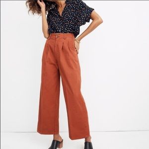 Madewell Wide leg pleated pants Size 2